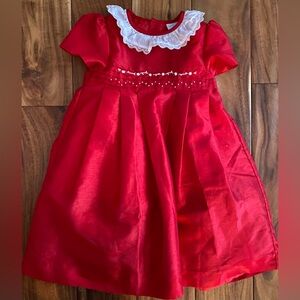 Edgehill Collection Girl’s Red Special Occassion Christmas Dress Size 2t